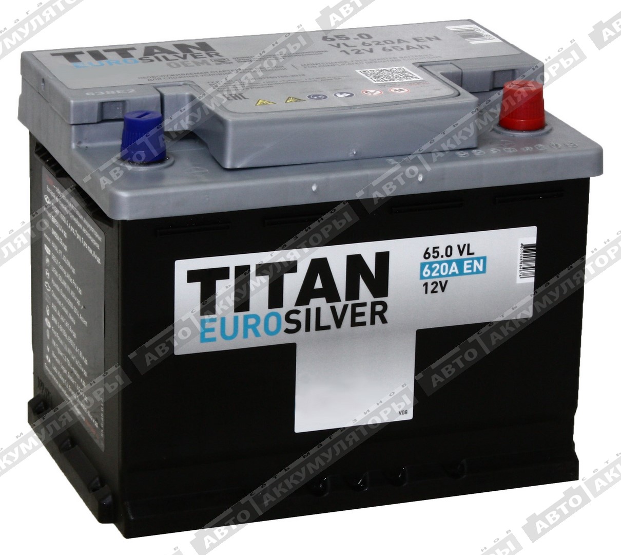 АКБ Titan Euro Silver 65 Ач о/п 6СТ-65.0 VL