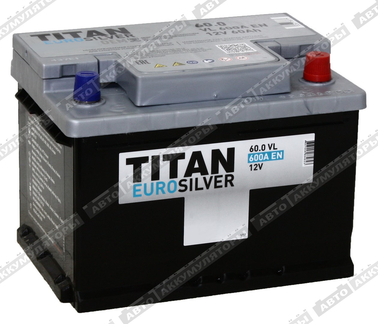 АКБ Titan Euro Silver 60 Ач о/п 6СТ-60.0 VL (низкая)