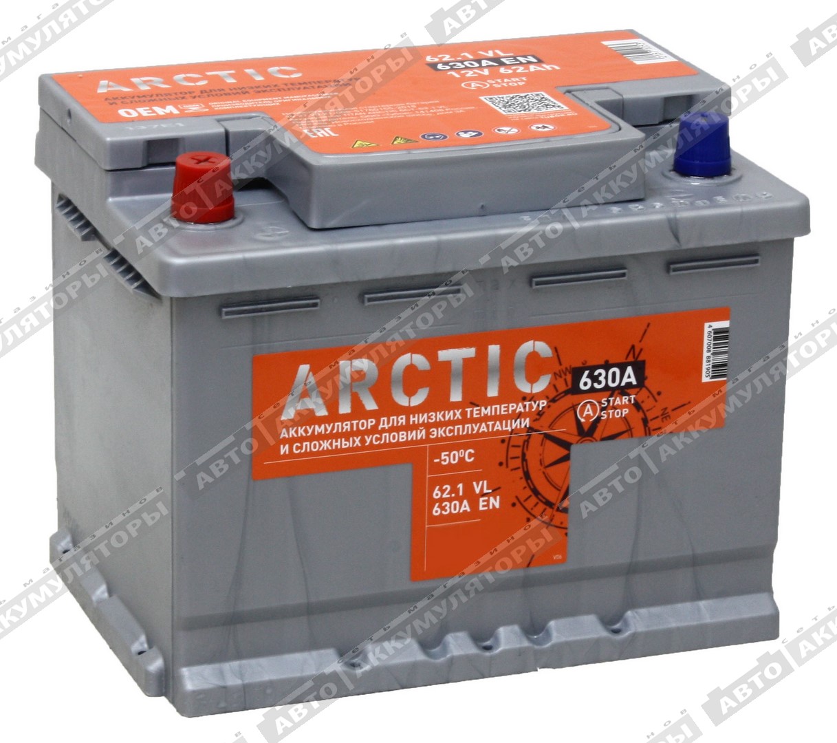 АКБ Titan Arctic Silver 62 Ач 6СТ-62.1 VL