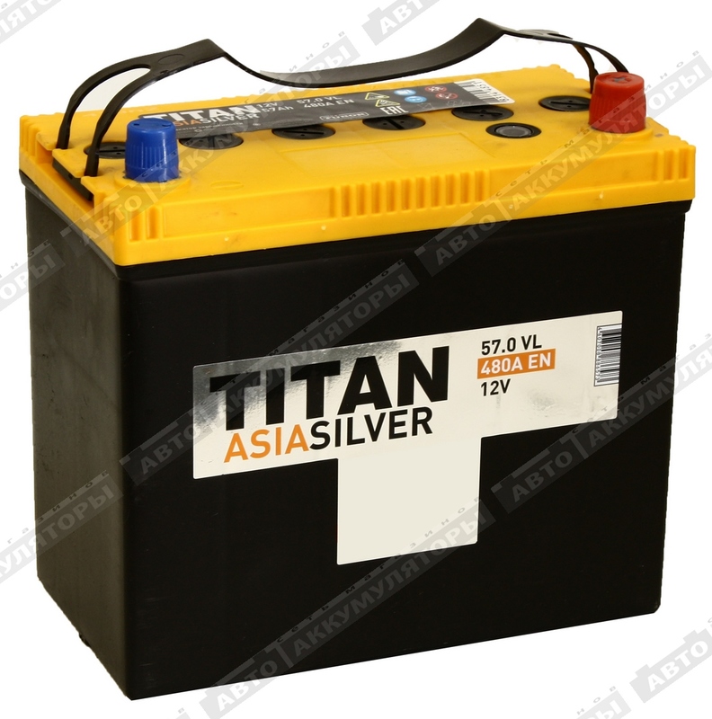 АКБ Titan Asia Silver 57 Ач о/п 6СТ-57.0 VL (B24L)