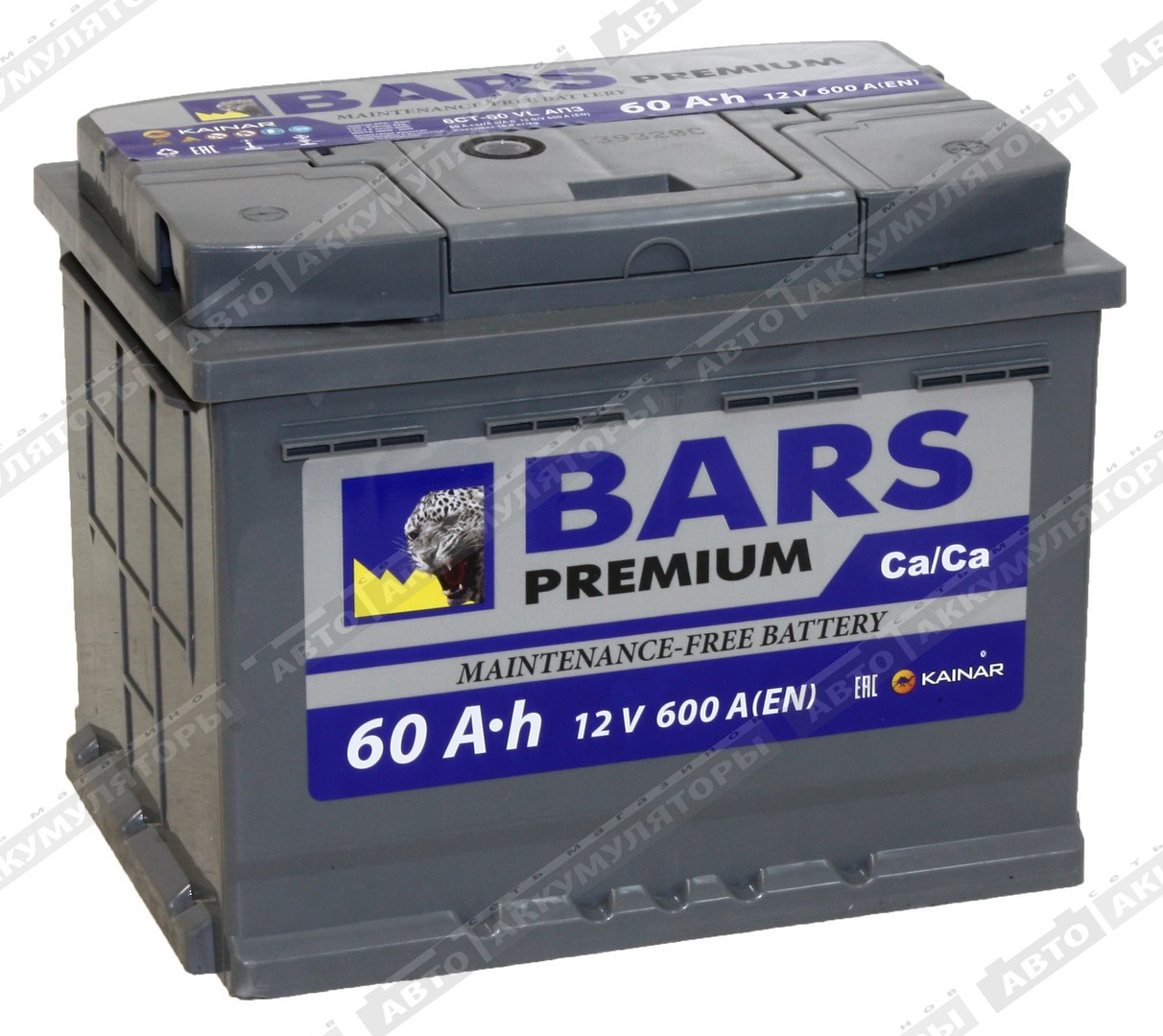 АКБ BARS Premium 60 Ач о/п 6СТ-60.0 VL