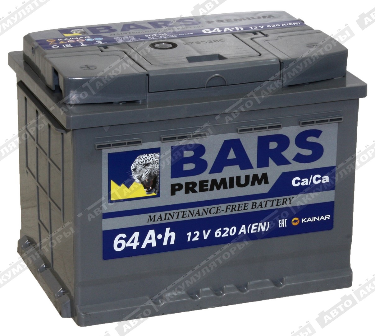 АКБ BARS Premium 64 Ач 6СТ-64.1 VL