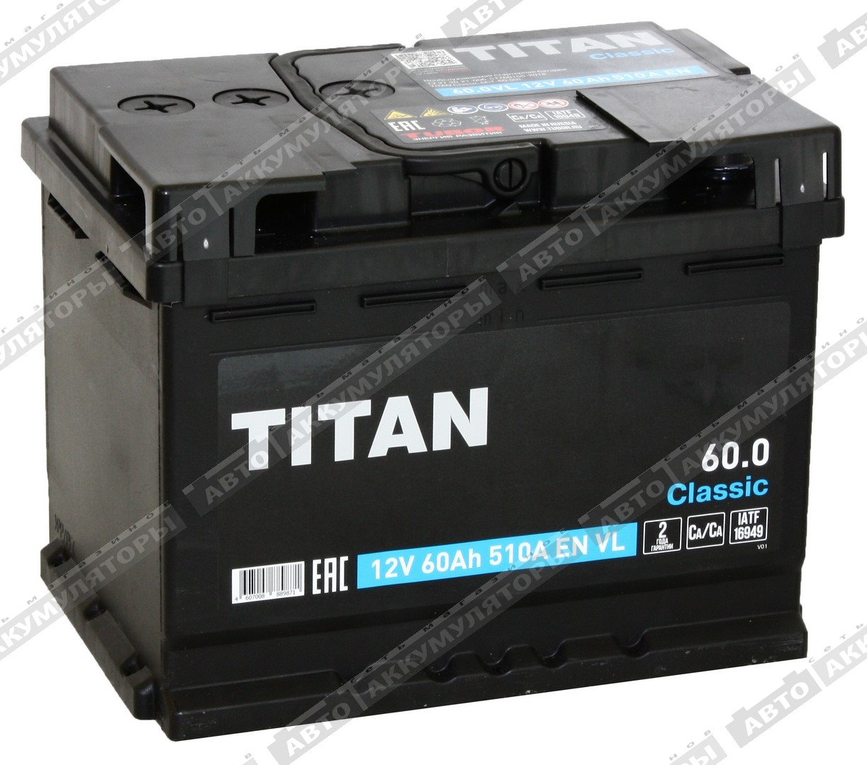 АКБ Titan Classic 60 Ач о/п 6СТ-60.0 VL