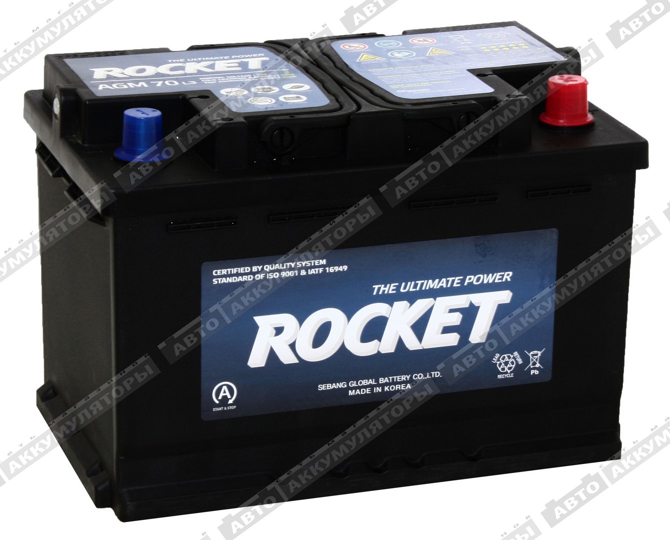 АКБ Rocket 70 Ач о/п AGM L3