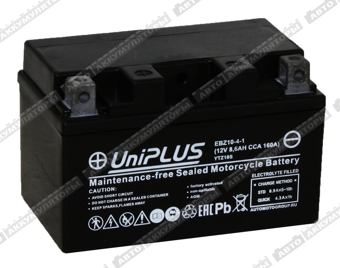 АКБ UniPLUS High Performance 8,6 Ач EBZ10-4 (CT 1210.1, YTZ10S)