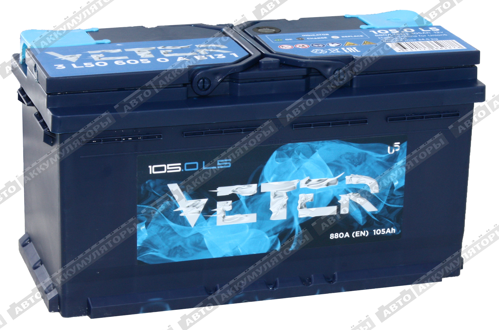АКБ VETER 105 Ач о/п 6СТ-105.0 VL