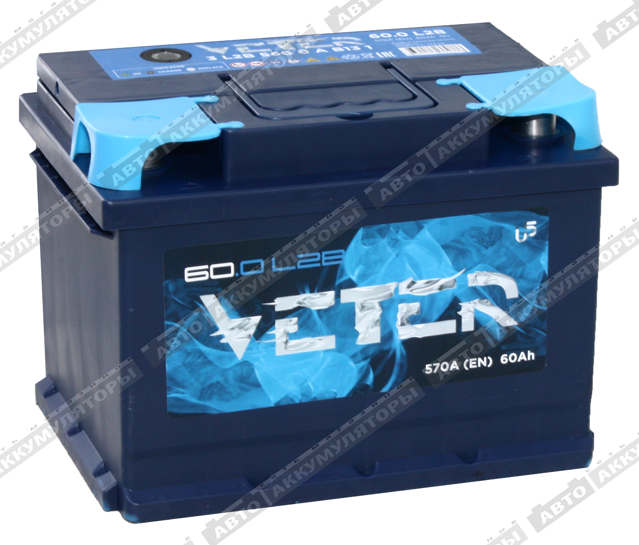 АКБ VETER 60 Ач о/п 6СТ-60.0 VL (низкая)
