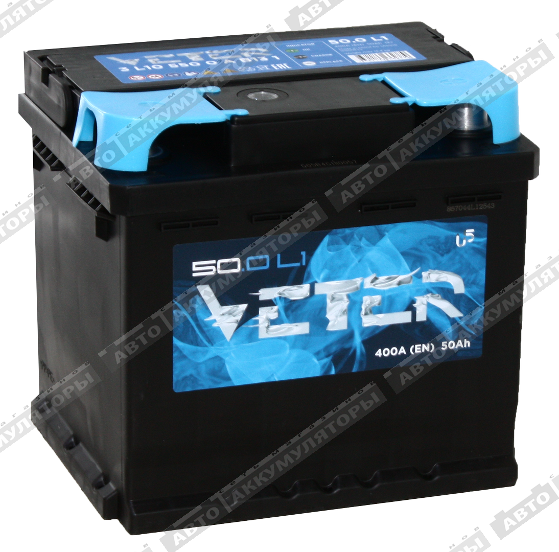 АКБ VETER 50 Ач о/п 6СТ-50.0 VL