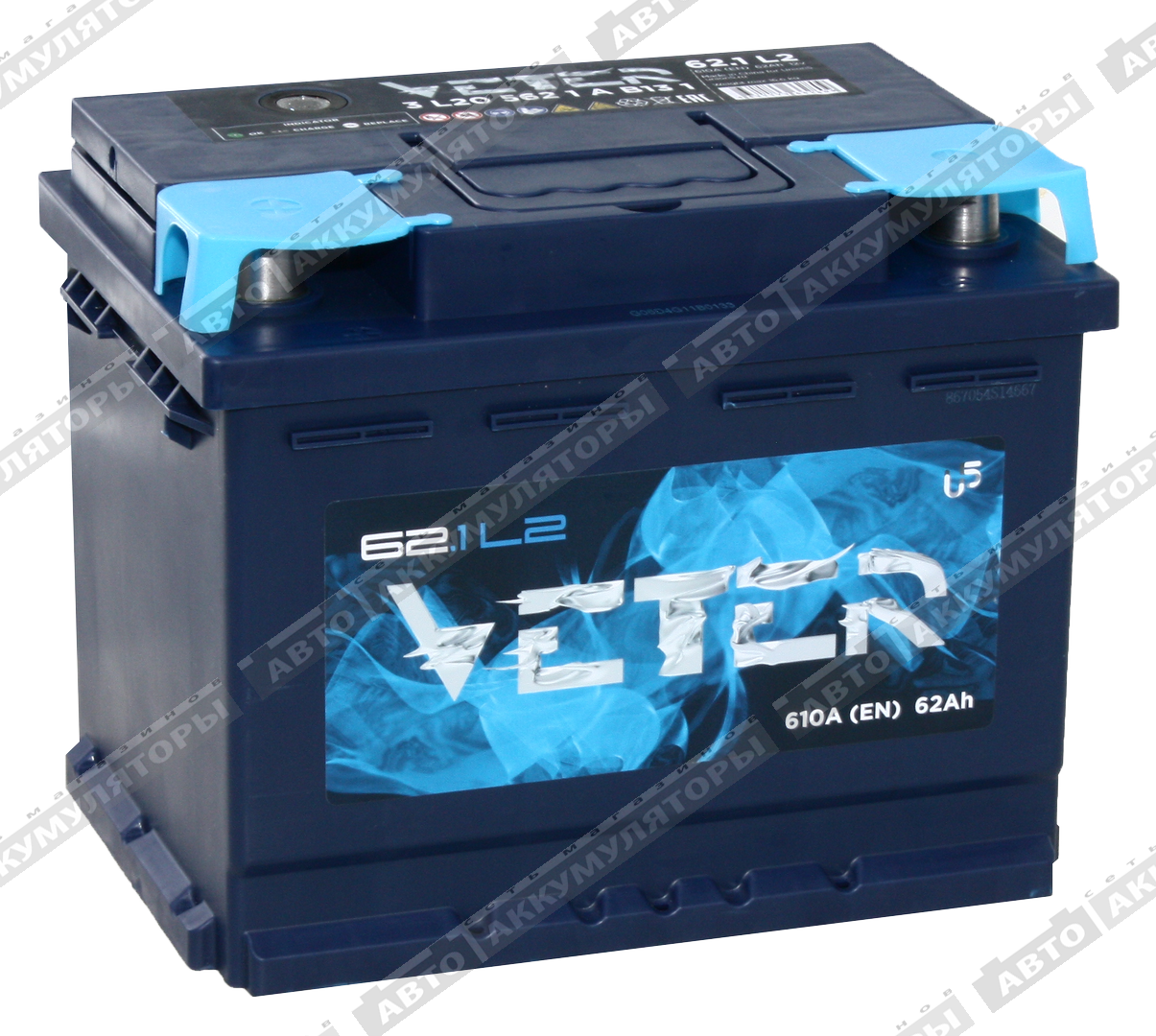 АКБ VETER 62 Ач 6СТ-62.1 VL