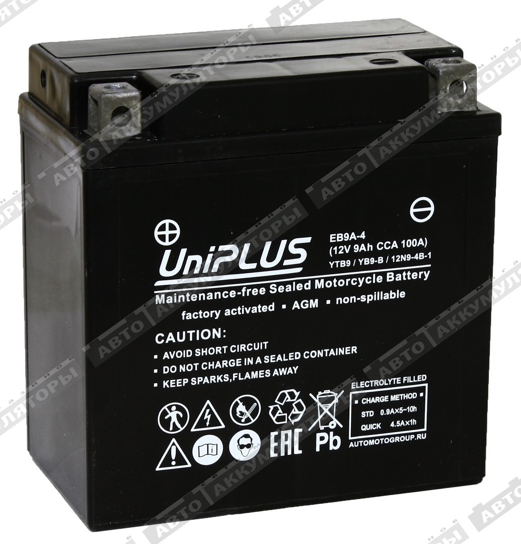 АКБ UniPLUS High Performance 9 Ач EB9A-4 (CT 1210, 12N9-4B-1)