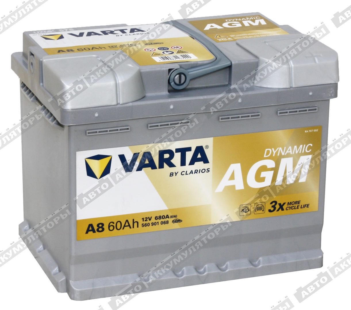 АКБ Varta 60 Ач о/п Dynamic AGM 560 901 068