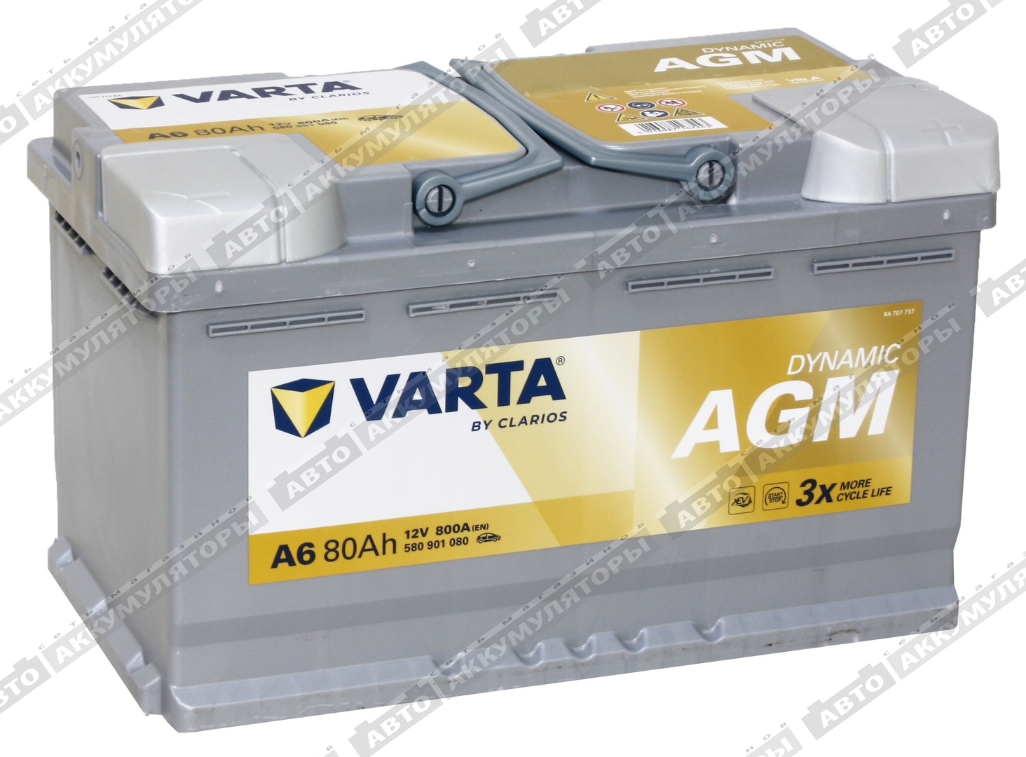 АКБ Varta 80 Ач о/п Dynamic AGM 580 901 080