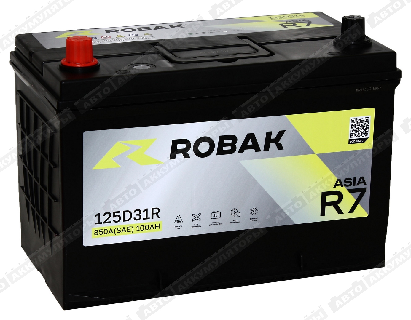 АКБ Robak ASIA R7 100 Ач 6СТ-100.1 VL 125D31FR