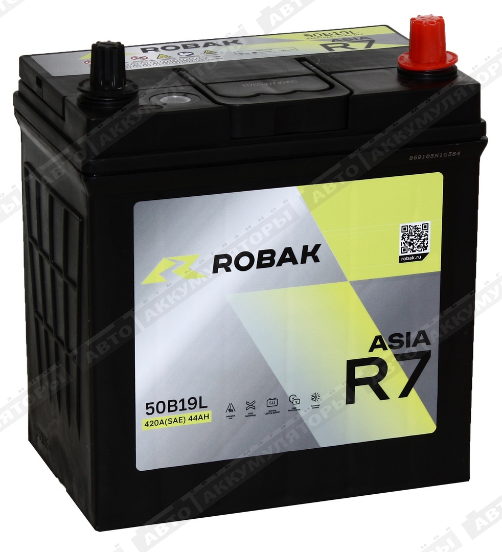 АКБ Robak ASIA R7 44 Ач о/п 6СТ-44.0 VL 50B19L