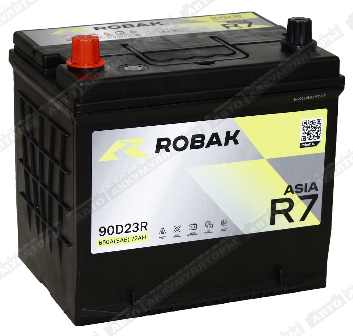 АКБ Robak ASIA R7 72 Ач 6СТ-72.1 VL 90D23FR