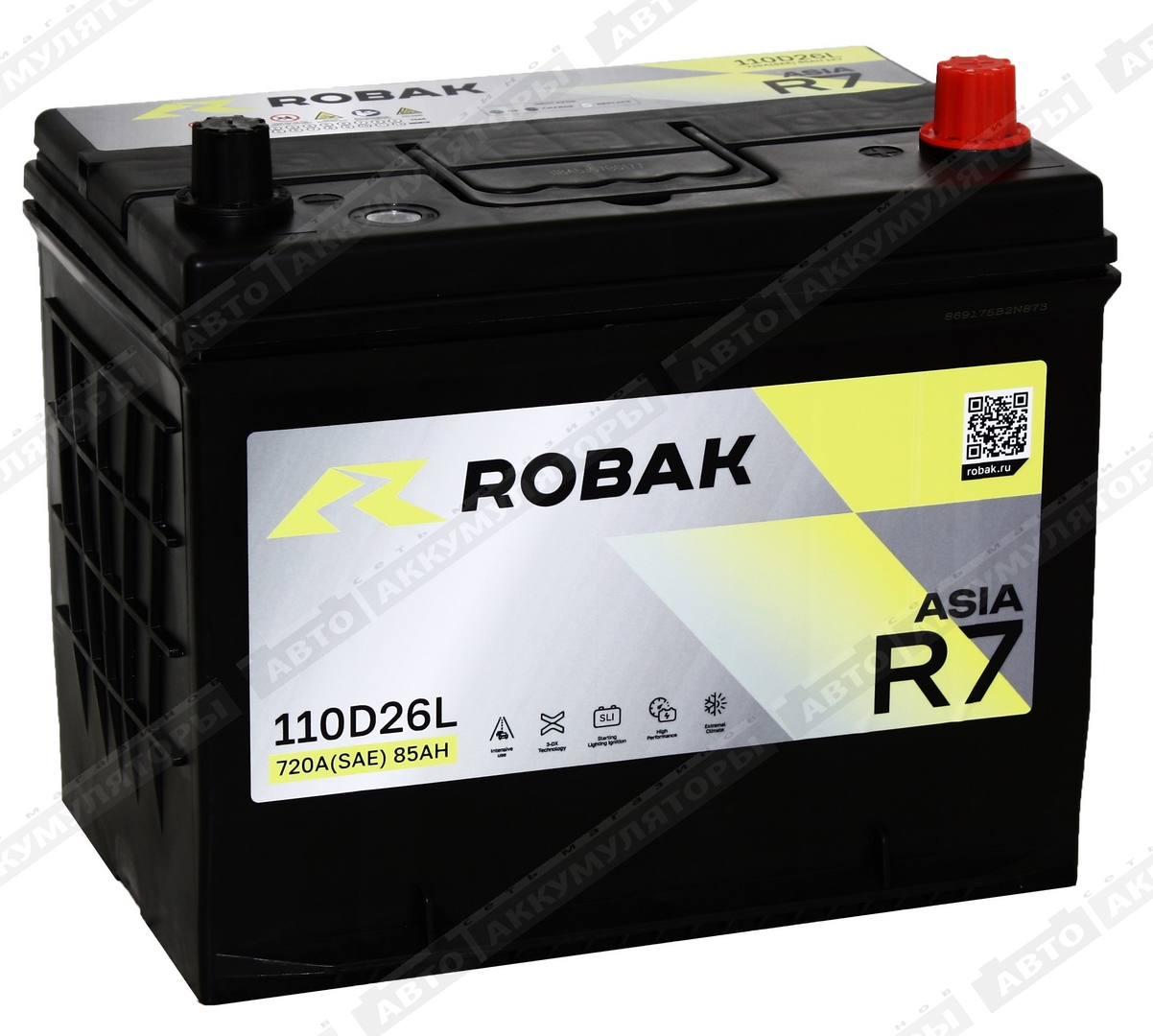 АКБ Robak ASIA R7 85 Ач о/п 6СТ-85.0 VL 110D26FL