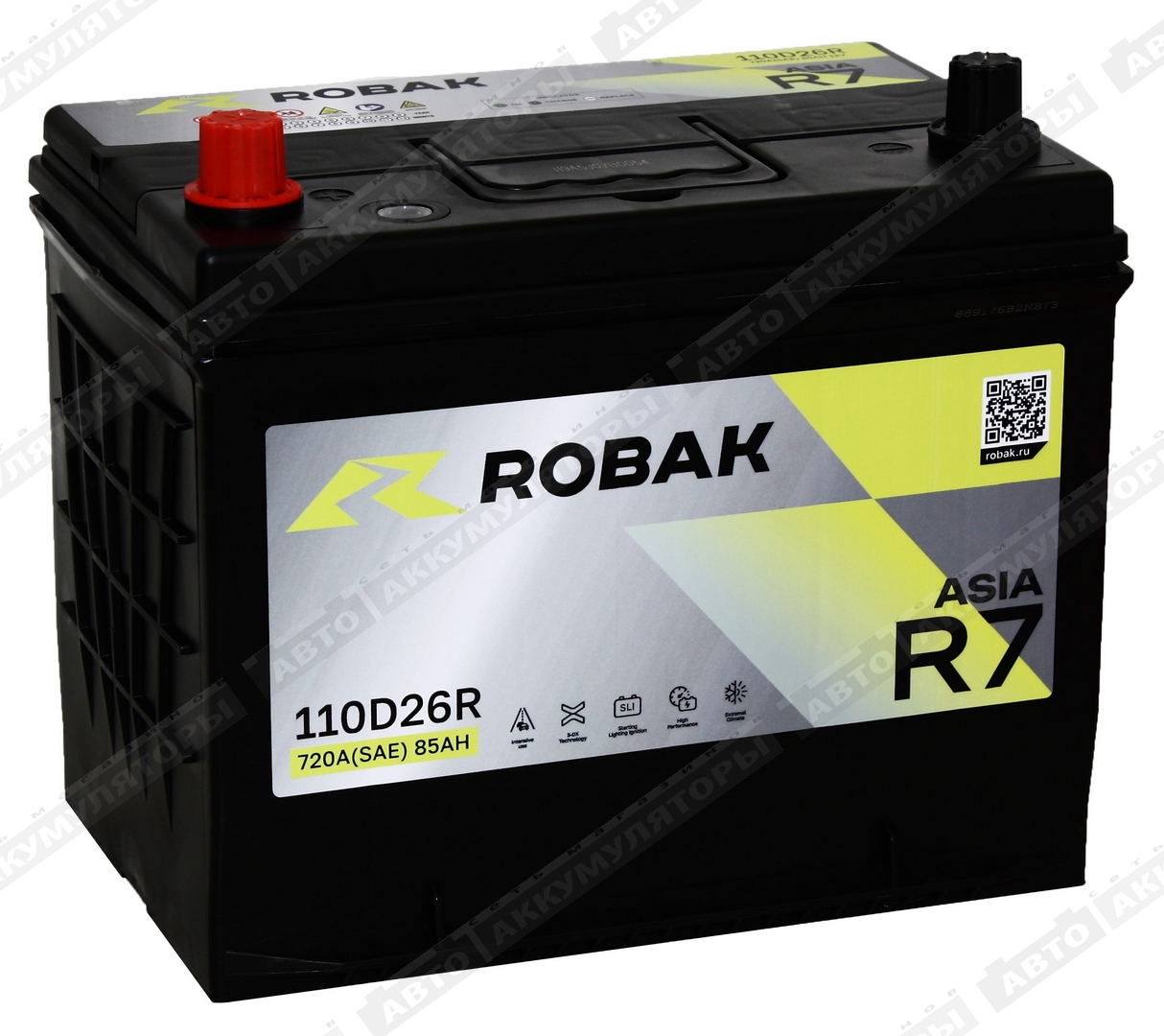АКБ Robak ASIA R7 85 Ач 6СТ-85.1 VL 110D26FR