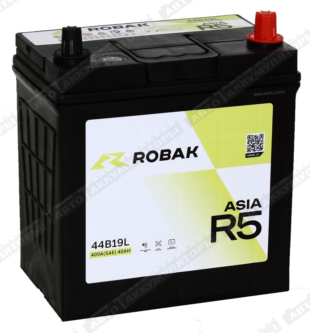 АКБ Robak ASIA R5 40 Ач о/п 6СТ-40.0 VL 44B19L