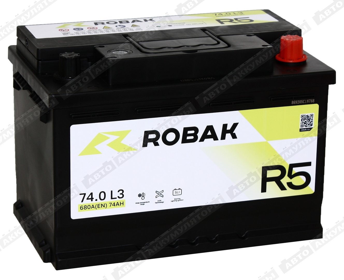 АКБ Robak R5 74 Ач о/п 6СТ-74.0 VL