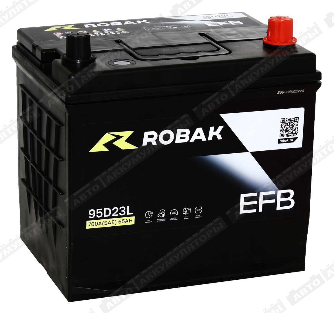 АКБ Robak ASIA EFB 65 Ач о/п 95D23L (Q85)