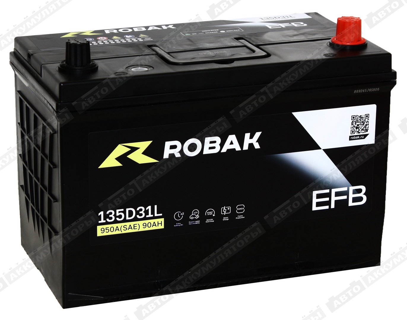 АКБ Robak ASIA EFB 90 Ач о/п 135D31L (T110L)