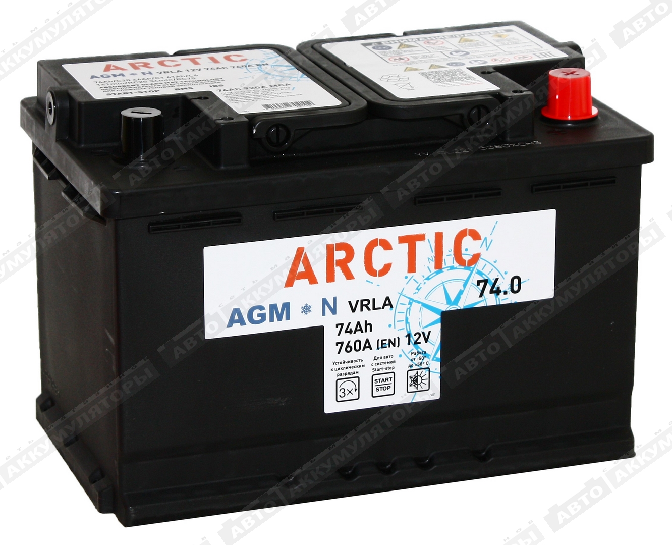 АКБ Arctic 74 Ач о/п AGM 6СТ-74.0 VRLA