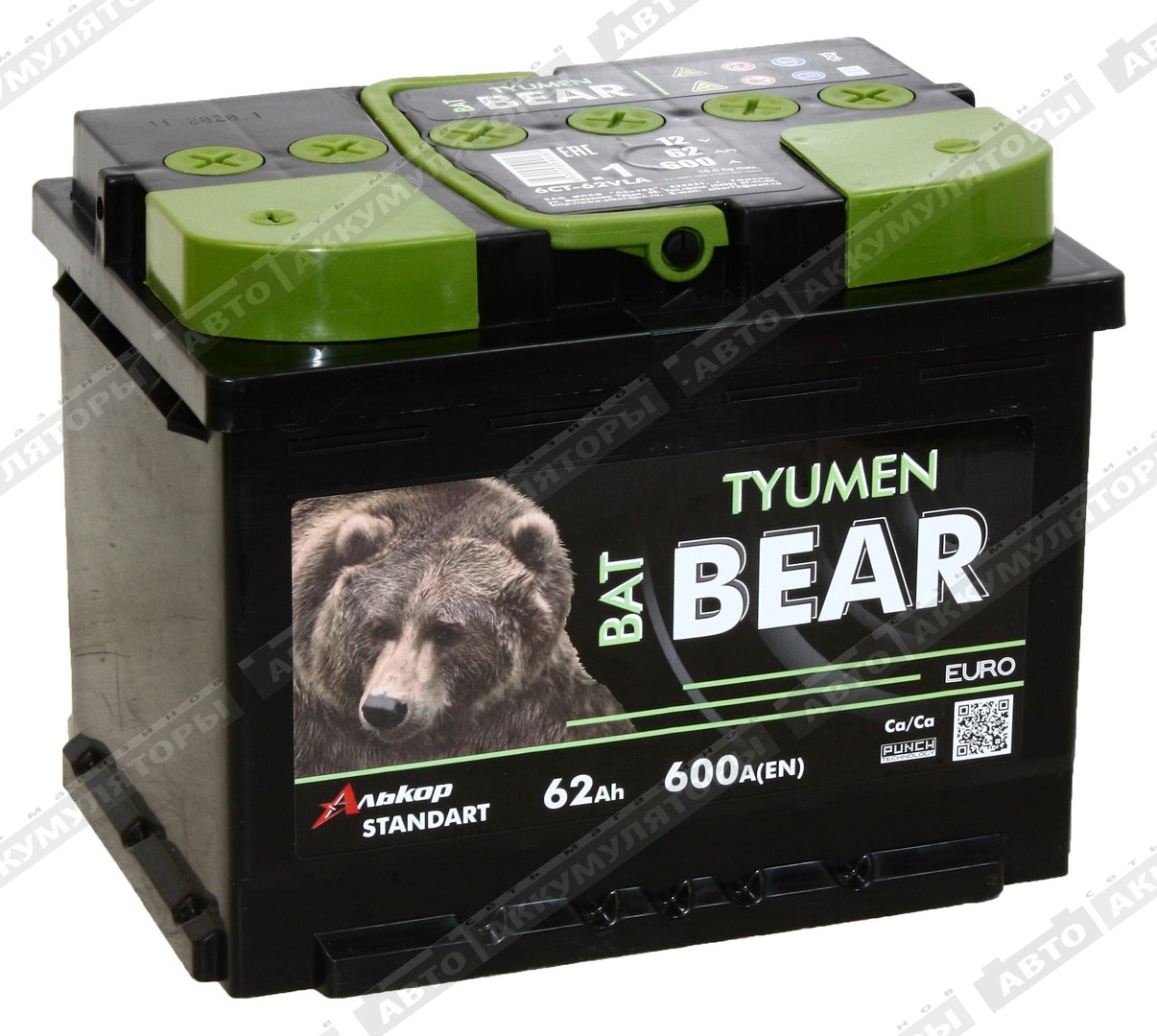 АКБ Batbear 62 Ач 6СТ-62VLA Ca/Ca