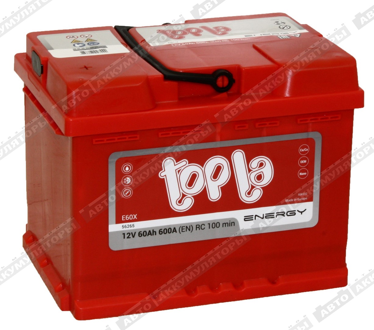 АКБ Topla 60 Ач Energy TE 60.1
