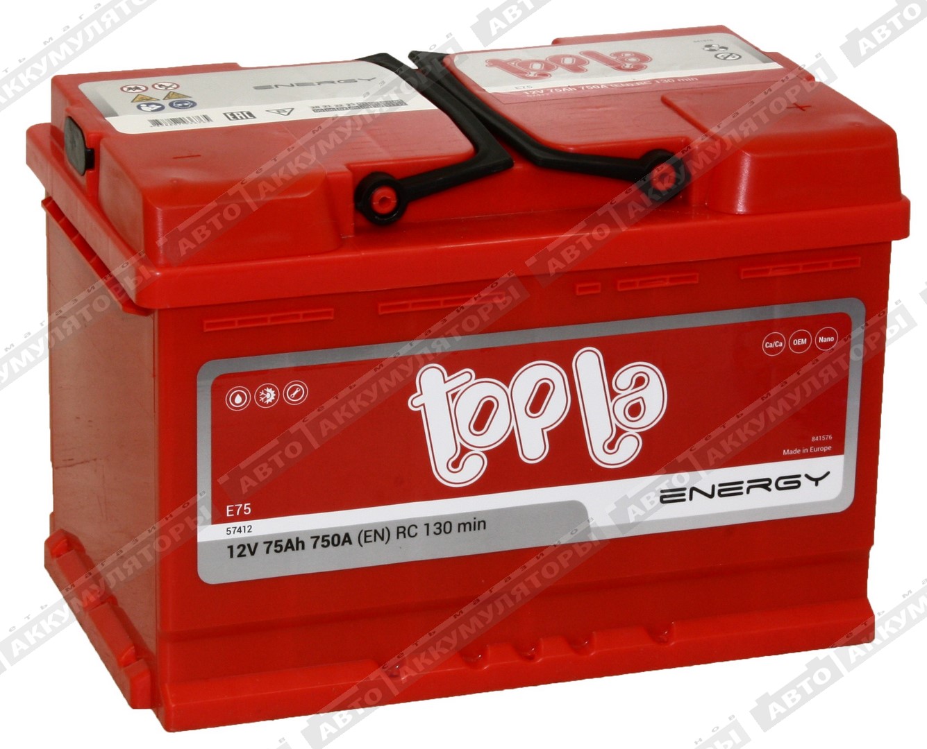 АКБ Topla 75 Ач о/п Energy TE 75.0
