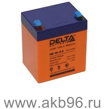 АКБ Delta 4,5 Ач 12 Вольт HR 12-4,5